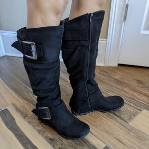 Women's mid calf flat boots